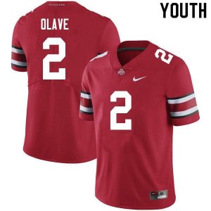 Youth Ohio State Buckeyes #2 Chris Olave Scarlet Nike NCAA College Football Jersey On Sale XNE3744VI